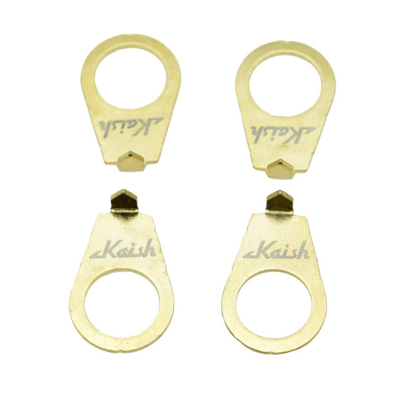 KAISH Set of 4 LP Guitar Knobs Pointer Plate 3/8" Knob Position Indicator for USA LP Les Paul or CTS Pots Gold - Image 1